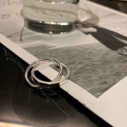 LIVVY Minimalist Fashion Oval Shaped Black Drop Glaze Silver Color Open Ring Double Temperament Jewelry Gift For Woman