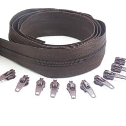 3#10 Meters Zipper By The Yard Nylon Coil Zippers with 20pcs Zipper Slider for Purses, Bags and Other Sewing Projects
