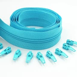 3#10 Meters Zipper By The Yard Nylon Coil Zippers with 20pcs Zipper Slider for Purses, Bags and Other Sewing Projects