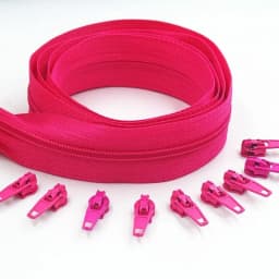 3#10 Meters Zipper By The Yard Nylon Coil Zippers with 20pcs Zipper Slider for Purses, Bags and Other Sewing Projects