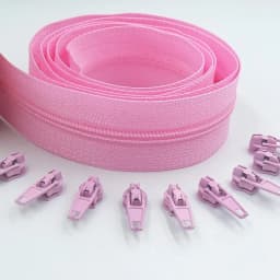 3#10 Meters Zipper By The Yard Nylon Coil Zippers with 20pcs Zipper Slider for Purses, Bags and Other Sewing Projects