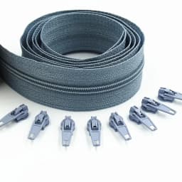 3#10 Meters Zipper By The Yard Nylon Coil Zippers with 20pcs Zipper Slider for Purses, Bags and Other Sewing Projects