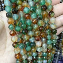 4 6 8 10 MM Natural Colorful Agates Round Loose Stone Beads For Jewelry Making Charm Diy Bracelet Necklace Earrings Material