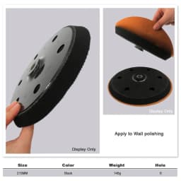 9inch 215mm Wall Polishing Backing Plate Hook&loop Replacement Sanding Pad for Drywall Sander
