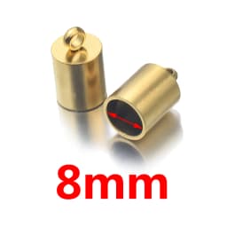 10pcs Lot Stainless Steel Silver Gold Clasps Cords End Caps Cord for Diy Jewelry Making Bracelet Necklace DIY Jewelry Findings
