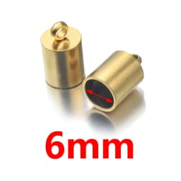 10pcs Lot Stainless Steel Silver Gold Clasps Cords End Caps Cord for Diy Jewelry Making Bracelet Necklace DIY Jewelry Findings