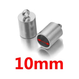 10pcs Lot Stainless Steel Silver Gold Clasps Cords End Caps Cord for Diy Jewelry Making Bracelet Necklace DIY Jewelry Findings