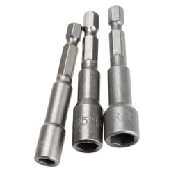 3Pcs/Set 1/4" 3/8" 5/16" Screwdriver Socket Wrenches Magnetic Nut Impact Driver Adapter Drill Bit Hex Shank