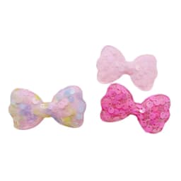 42Pcs/Lot 6*3.5cm Glitter Sequin Bowknot Padded Appliques For DIY Headband Accessories And Craft Clothes Sewing Supplies