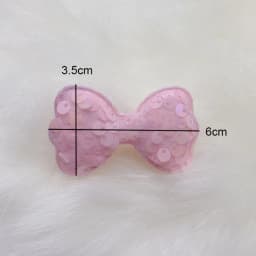 42Pcs/Lot 6*3.5cm Glitter Sequin Bowknot Padded Appliques For DIY Headband Accessories And Craft Clothes Sewing Supplies