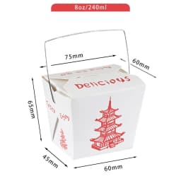 15/25/50 Pcs Pagoda Wire Handle Chinese Takeout Food Containers Disposable Noodle Boxes Meal Prep