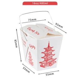 15/25/50 Pcs Pagoda Wire Handle Chinese Takeout Food Containers Disposable Noodle Boxes Meal Prep