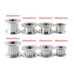 GT2 Idler Timing Pulley 16/20 Tooth Wheel Bore 3/5mm Aluminium Gear Teeth Width 6/10mm 3D Printers Parts For Reprap Part
