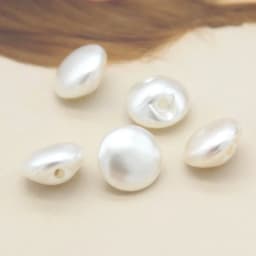 10mm Mini White Mushroom Faux Pearl Wedding Buttons For Clothes Women Shirt Decorative Handmade DIY Crafts Accessories Wholesale