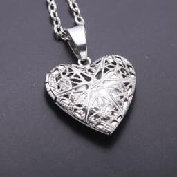 Copper Color Love Heart Locket Pendants for Women Men Openable Photo Frame Glossy Family Pet Picture Necklace Family Love Gift