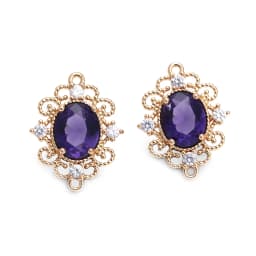18K Gold Color Brass Zircon Glass Oval Shape Connect Charms Pendants High Quality Diy Jewelry Accessories Making Materials