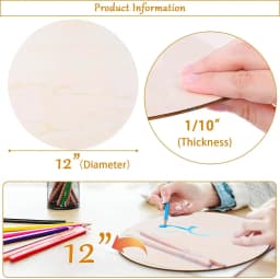2-100Pcs Natural Pine Round Unfinished Wood Slices 1cm-10cm DIY Crafts Wooden Circle Discs for Christmas Painting Ornament Decor