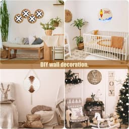 2-100Pcs Natural Pine Round Unfinished Wood Slices 1cm-10cm DIY Crafts Wooden Circle Discs for Christmas Painting Ornament Decor