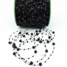 2 Yards 8+3mm Christmas Decoration Fishing Line Artificial Pearls Beads Chain Garland Flowers Wedding Party  #Ro