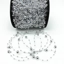 2 Yards 8+3mm Christmas Decoration Fishing Line Artificial Pearls Beads Chain Garland Flowers Wedding Party  #Ro