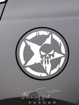 Car Stickers Skulls Five Pointed Stars Reflective Decals For Fuel Tank Tap Trunk Bumper Motorcycle Helmet Laptop iPhone