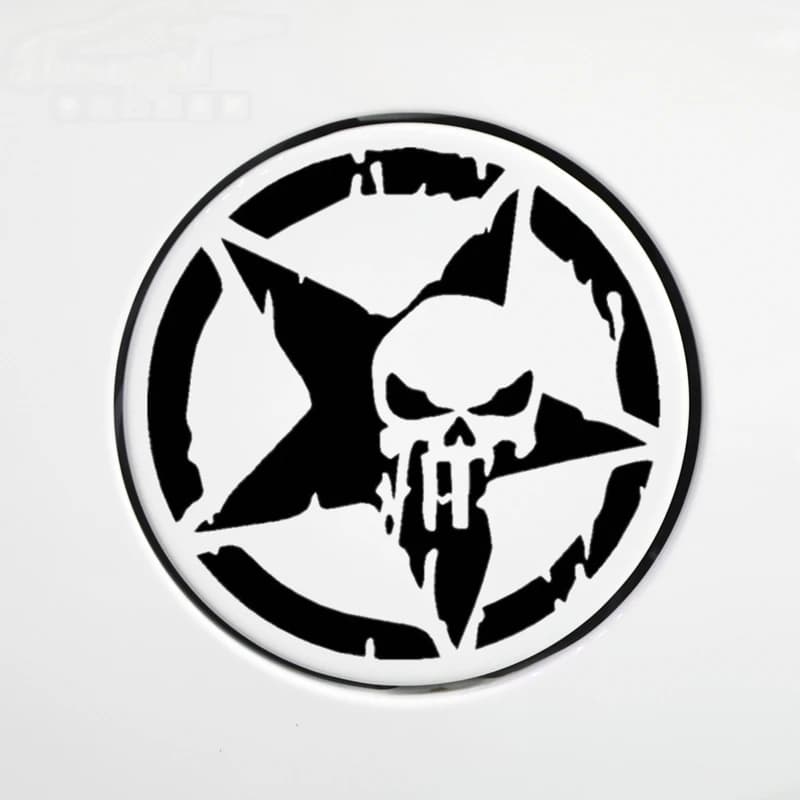 Car Stickers Skulls Five Pointed Stars Reflective Decals For Fuel Tank Tap Trunk Bumper Motorcycle Helmet Laptop iPhone
