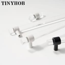 Various Sizes Transparent Acrylic+brass Drawer Knobs White T bar Handle Bathroom Pulls Kitchen Cabinet Door Handle Pull