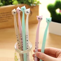 1pcs Random Korea Creative Cat Gel Pen Cute Japanese Style Stationery For Kids Fashion School Supplies Writing Pens