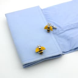 iGame Cute Bee Cuff Links Yellow Color Wasp Design Quality Brass Material Men's Cufflinks Wholesale & Retail