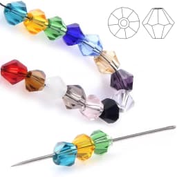 2mm 3mm 4mm 6mm 8mm Bicone Faceted Crystal Glass Loose Spacer Beads Wholesale Lot For Jewelry Making DIY Crafts Findings