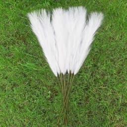 5Pcs Faux Pampas Grass Large 120/100/85cm Flower Bouquet Fake Artificial Pampas Grass Decor Tall Fluffy Stems Living Room Decor