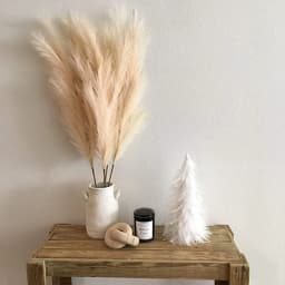 5Pcs Faux Pampas Grass Large 120/100/85cm Flower Bouquet Fake Artificial Pampas Grass Decor Tall Fluffy Stems Living Room Decor