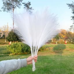 5Pcs Faux Pampas Grass Large 120/100/85cm Flower Bouquet Fake Artificial Pampas Grass Decor Tall Fluffy Stems Living Room Decor