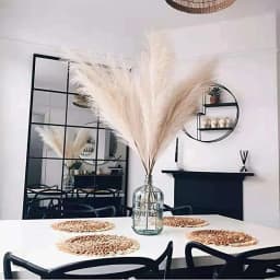 5Pcs Faux Pampas Grass Large 120/100/85cm Flower Bouquet Fake Artificial Pampas Grass Decor Tall Fluffy Stems Living Room Decor