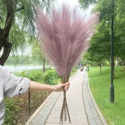 5Pcs Faux Pampas Grass Large 120/100/85cm Flower Bouquet Fake Artificial Pampas Grass Decor Tall Fluffy Stems Living Room Decor