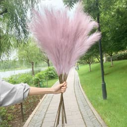 5Pcs Faux Pampas Grass Large 120/100/85cm Flower Bouquet Fake Artificial Pampas Grass Decor Tall Fluffy Stems Living Room Decor
