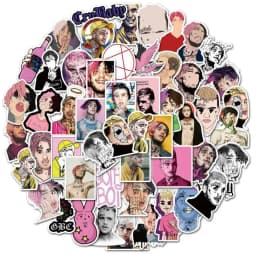 10/30/50pcs American Rapper Lil Peep Graffiti Waterproof Skateboard Travel Suitcase Phone Laptop Luggage Stickers Diy Kids Girl