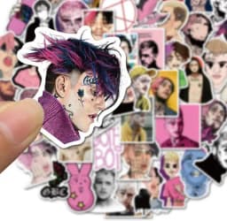 10/30/50pcs American Rapper Lil Peep Graffiti Waterproof Skateboard Travel Suitcase Phone Laptop Luggage Stickers Diy Kids Girl