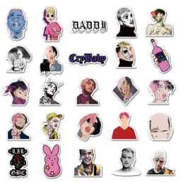 10/30/50pcs American Rapper Lil Peep Graffiti Waterproof Skateboard Travel Suitcase Phone Laptop Luggage Stickers Diy Kids Girl