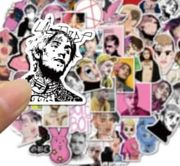 10/30/50pcs American Rapper Lil Peep Graffiti Waterproof Skateboard Travel Suitcase Phone Laptop Luggage Stickers Diy Kids Girl