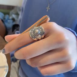 BFCLUB Silver Color Punk Hiphop Rings for Women Couples New Fashion Vintage Handmade Thai Silver Party Jewelry Gifts