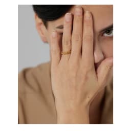 Yhpup Stainless Steel Twist Finger Ring for Women High Quality Metal Gold 18 K Plated Round Bijoux Femme Accessories