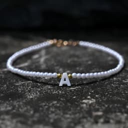 Bohemia Beaded Choker Necklace for Women Initial 26 Letters Pendant Chain Necklace Fashion Shell Pearl Jewelry Boho Accessories