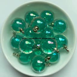 (1 Lot = 10pcs )Round Shape Smooth Shining AB Bead In Bead Acrylic Small Pendant Size 15mm 10 Colors For Jewelry Making DIY