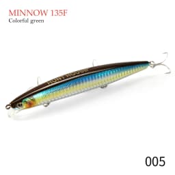 Hunthouse Tungsten Minnow Fishing Lure 135mm 21g Dynamic Balance Casting System Floating Wobblers Bait For Bass Blue Fish LW430