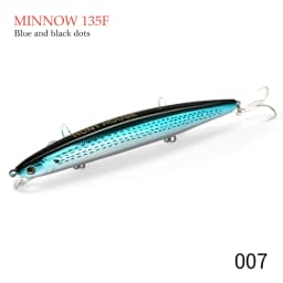 Hunthouse Tungsten Minnow Fishing Lure 135mm 21g Dynamic Balance Casting System Floating Wobblers Bait For Bass Blue Fish LW430