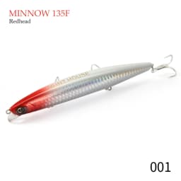 Hunthouse Tungsten Minnow Fishing Lure 135mm 21g Dynamic Balance Casting System Floating Wobblers Bait For Bass Blue Fish LW430
