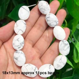 Natural Stones Matte White Howlite Turquoises Beads Tube Faceted Round Loose Seed Beads for Jewelry Making DIY Handmade Bracelet
