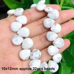 Natural Stones Matte White Howlite Turquoises Beads Tube Faceted Round Loose Seed Beads for Jewelry Making DIY Handmade Bracelet