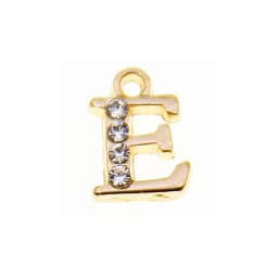10/26pcs 13*10mm Alloy inlaid rhinestones 26 Letter Charms Pendants for Women Necklace earring jewelry accessories model